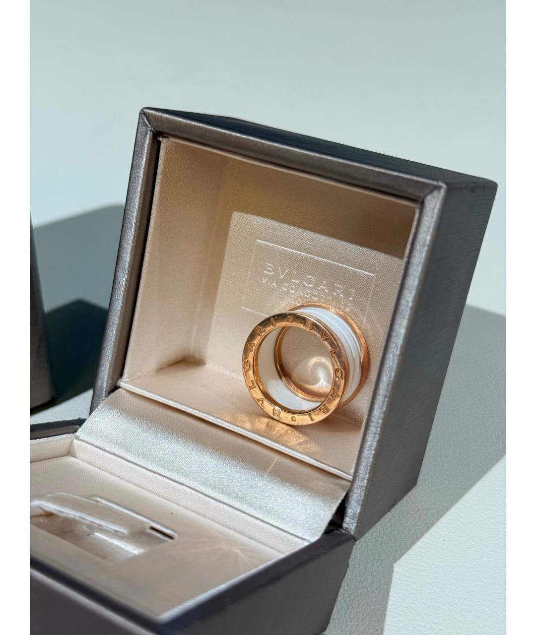 BVLGARI Белое кольцо из розового золота, фото 3
