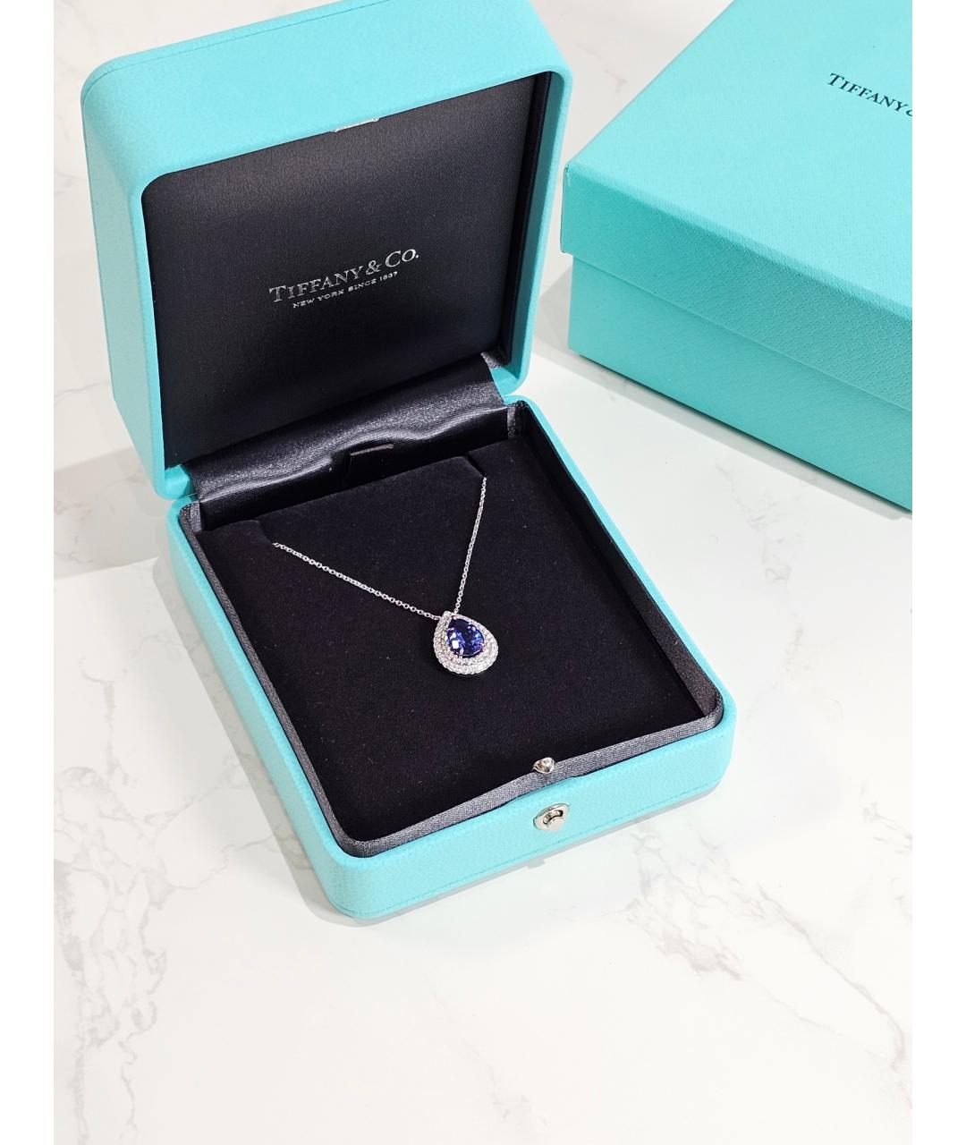 TIFFANY&CO Синее платиновое колье, фото 2