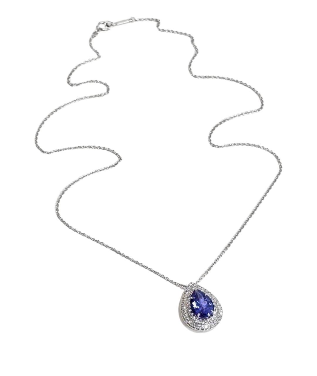 TIFFANY&CO Синее платиновое колье, фото 1