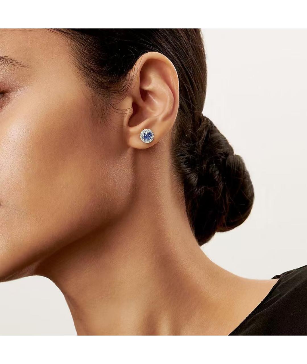 TIFFANY&CO Синие платиновые серьги, фото 4