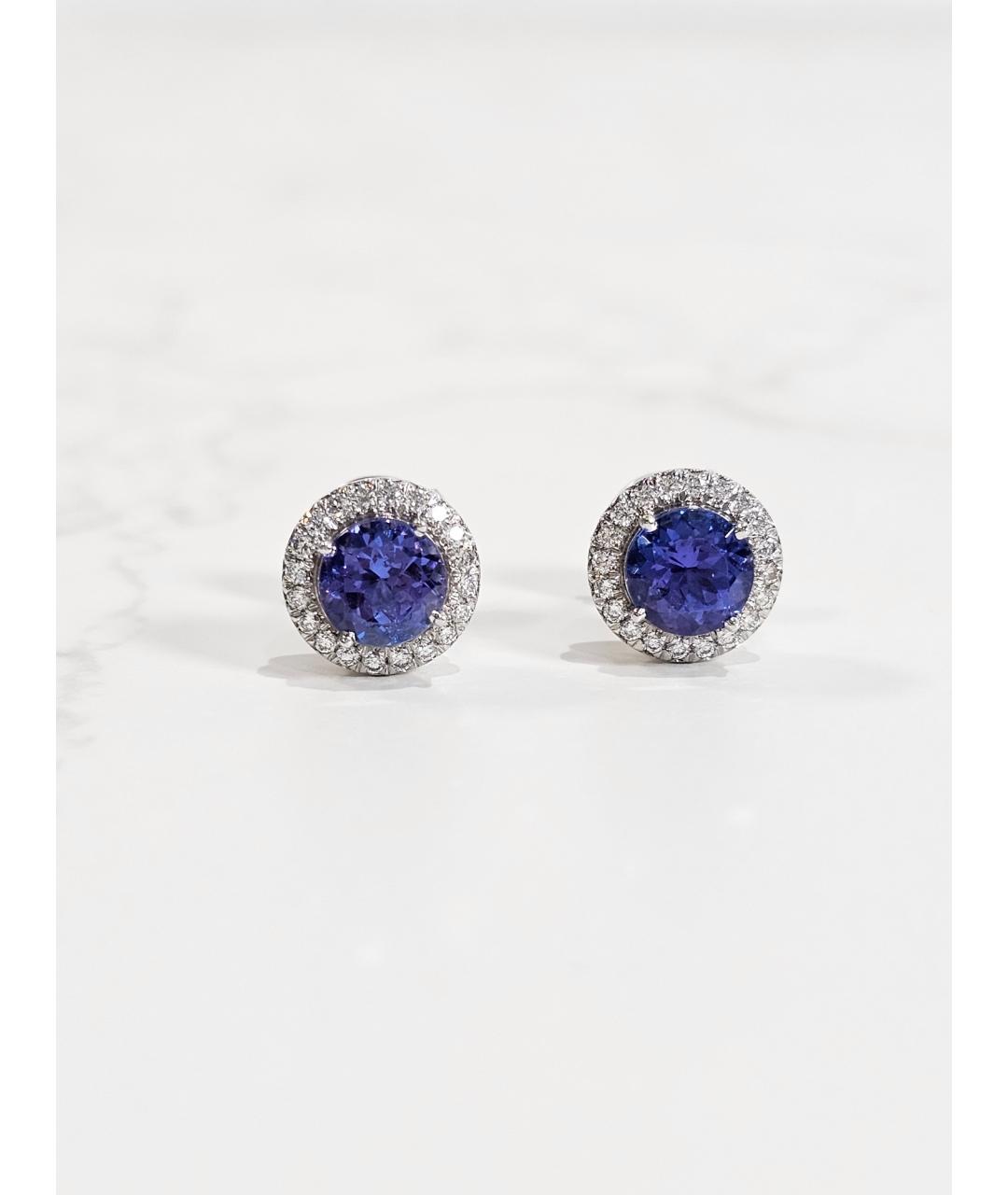 TIFFANY&CO Синие платиновые серьги, фото 5