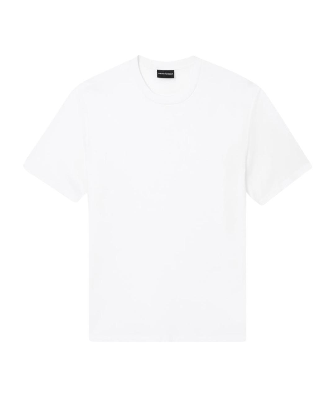 EMPORIO ARMANI Бежевая хлопковая футболка, фото 1