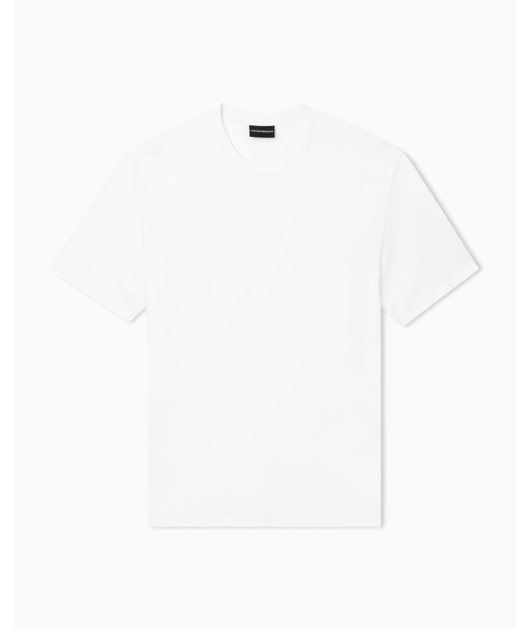 EMPORIO ARMANI Бежевая хлопковая футболка, фото 3