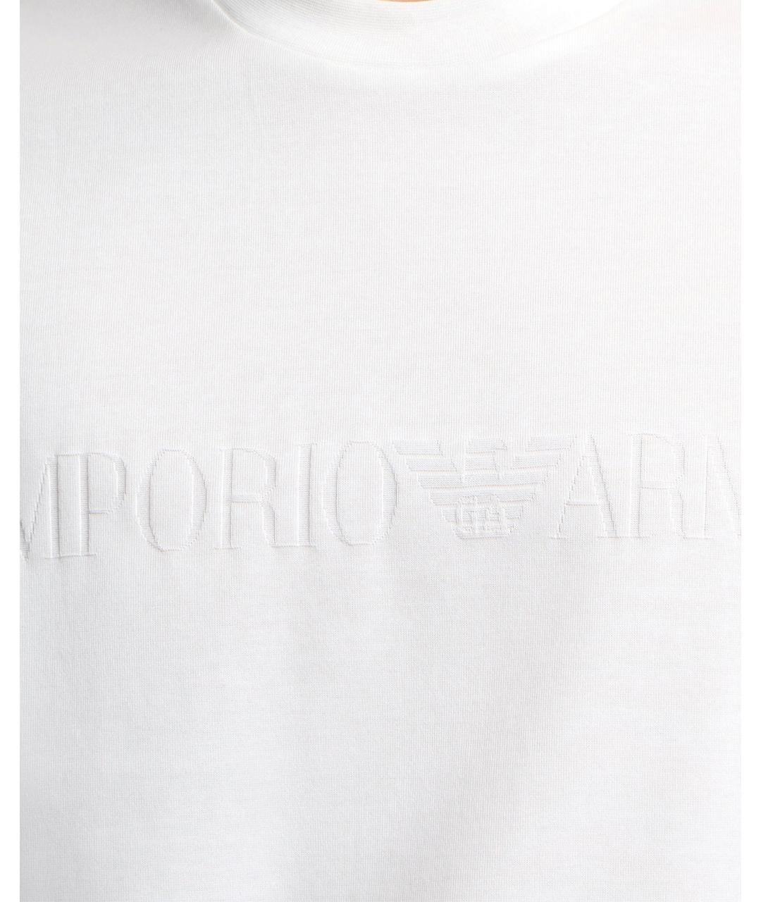 EMPORIO ARMANI Бежевая хлопковая футболка, фото 2