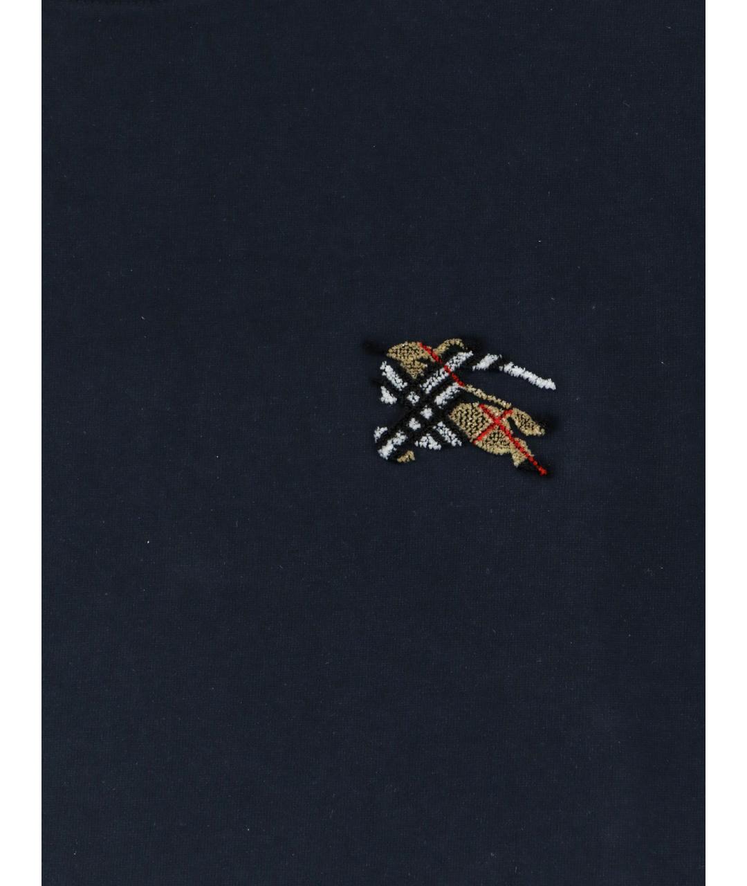 BURBERRY Темно-синяя футболка, фото 3