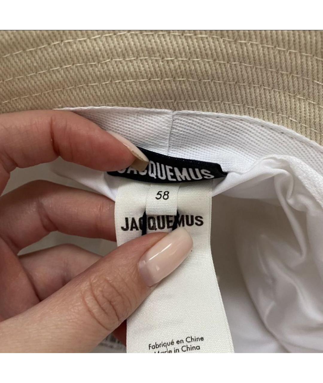 JACQUEMUS Белая хлопковая панама, фото 5