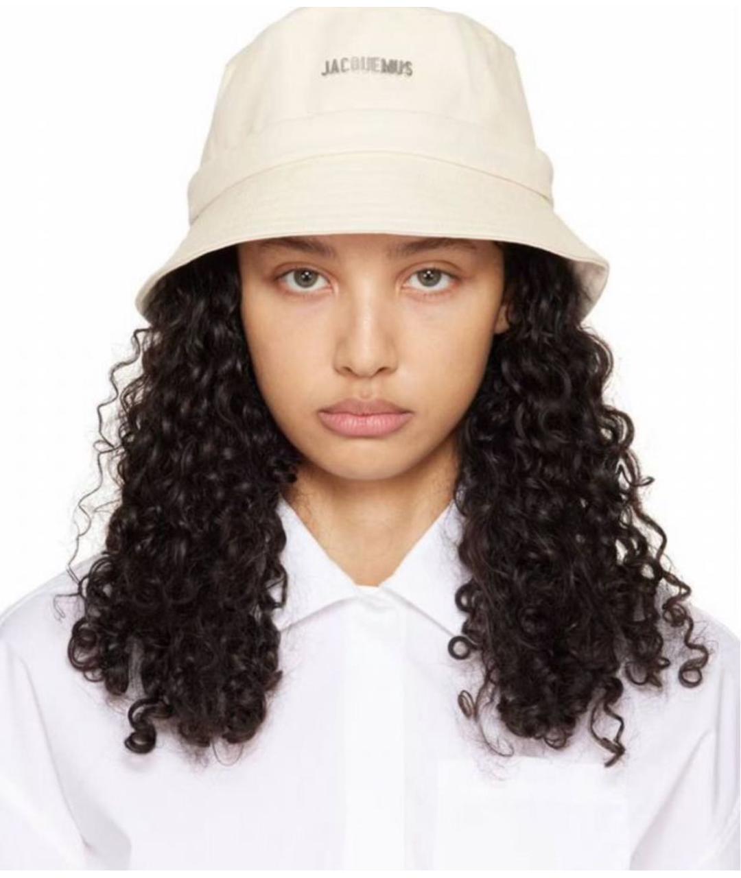 JACQUEMUS Белая хлопковая панама, фото 2