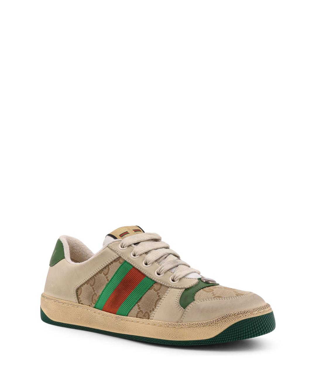 GUCCI Бежевые кеды, фото 2