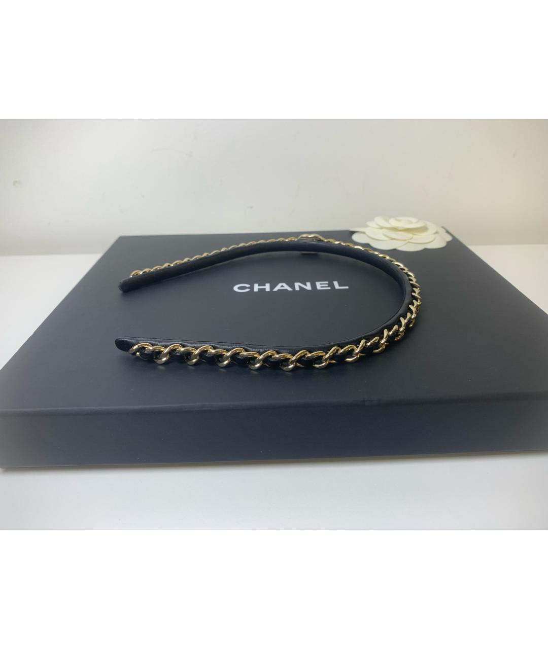 CHANEL Черный ободок, фото 4