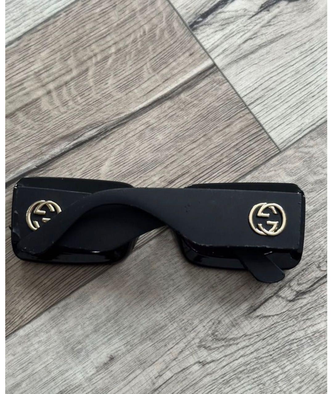 GUCCI Черные пластиковые солнцезащитные очки, фото 2