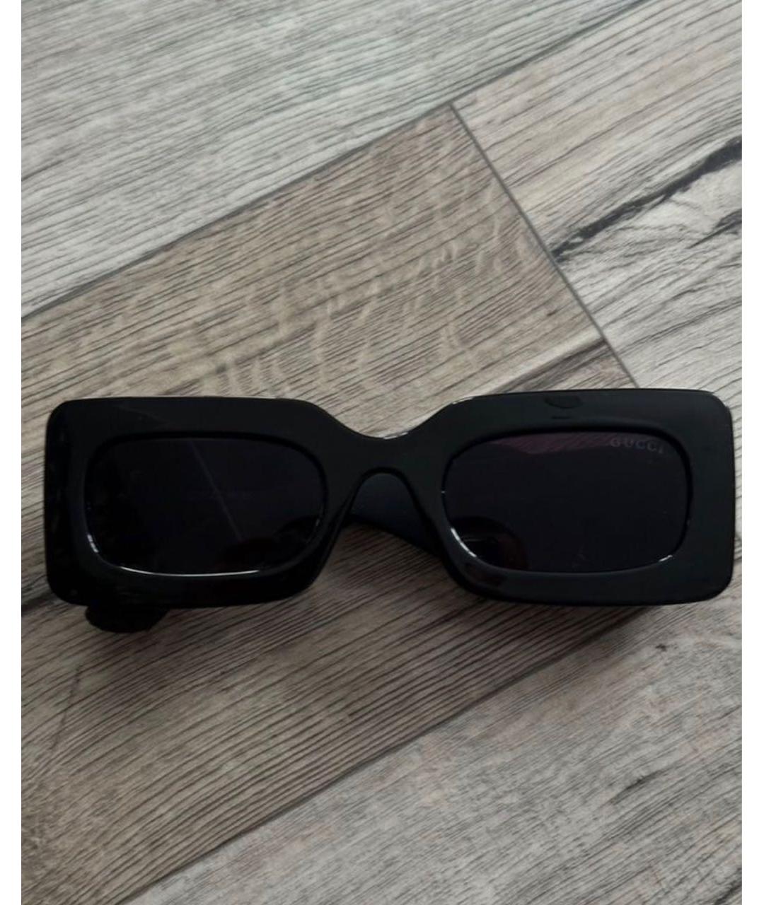 GUCCI Черные пластиковые солнцезащитные очки, фото 6