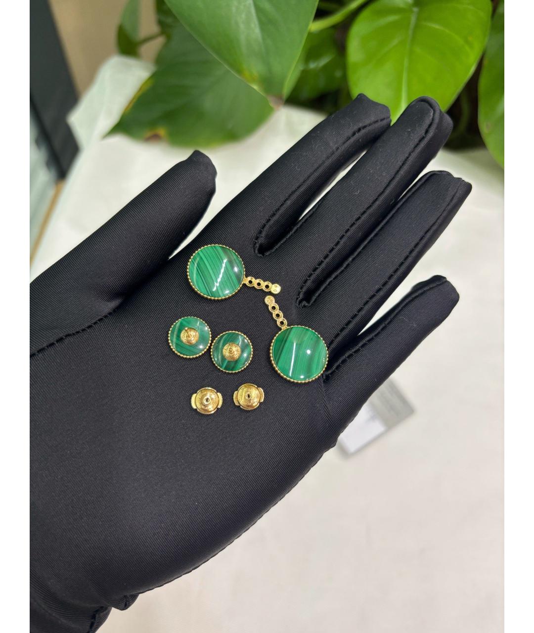 CHRISTIAN DIOR Зеленые серьги из розового золота, фото 8