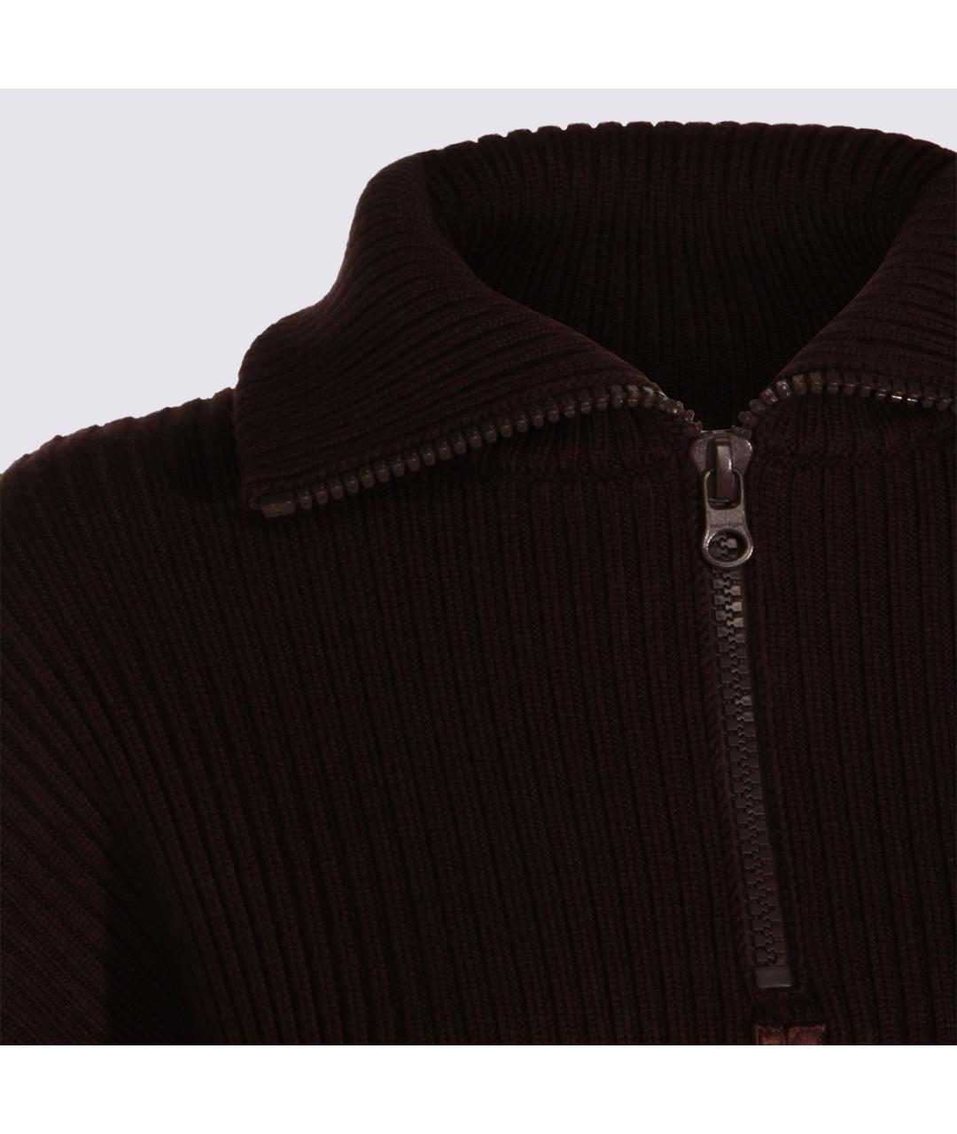 COURREGES Коричневый шерстяной джемпер / свитер, фото 3