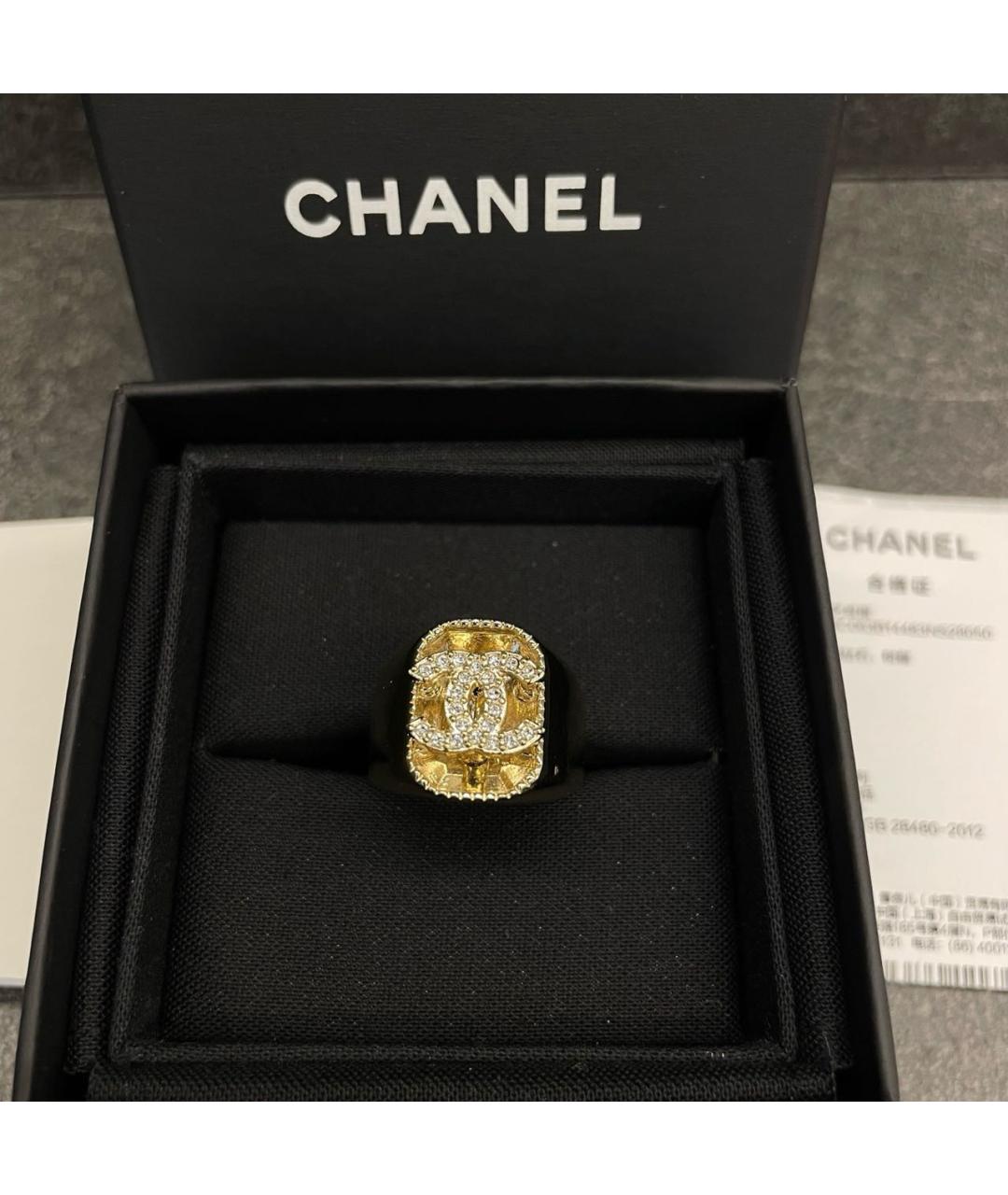CHANEL Золотое металлическое кольцо, фото 3