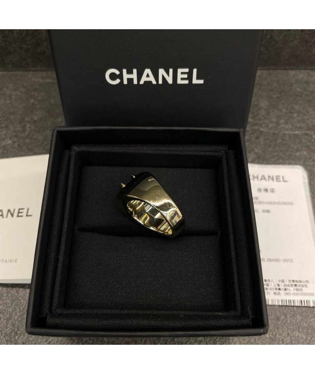 CHANEL Золотое металлическое кольцо, фото 6