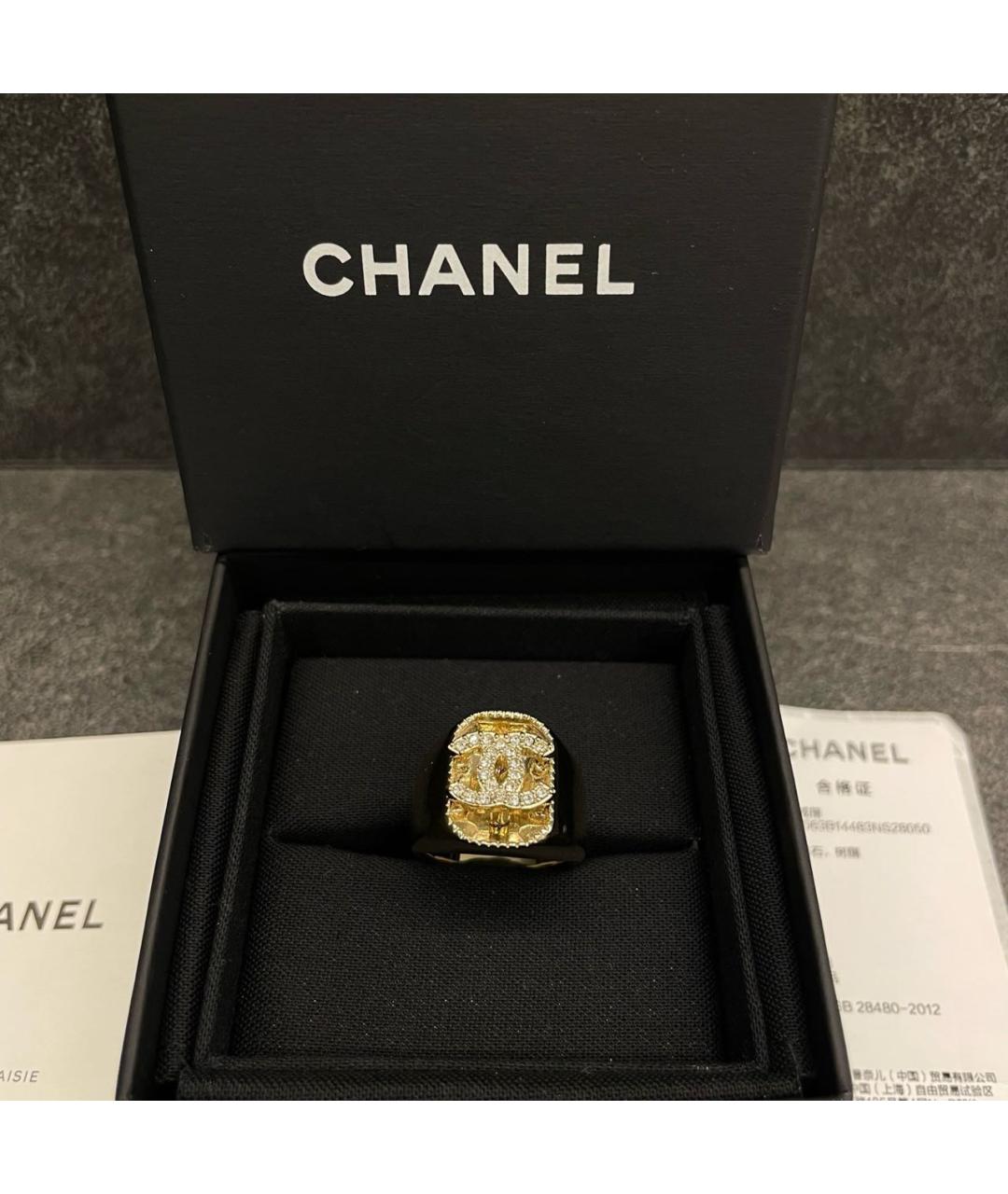 CHANEL Золотое металлическое кольцо, фото 5