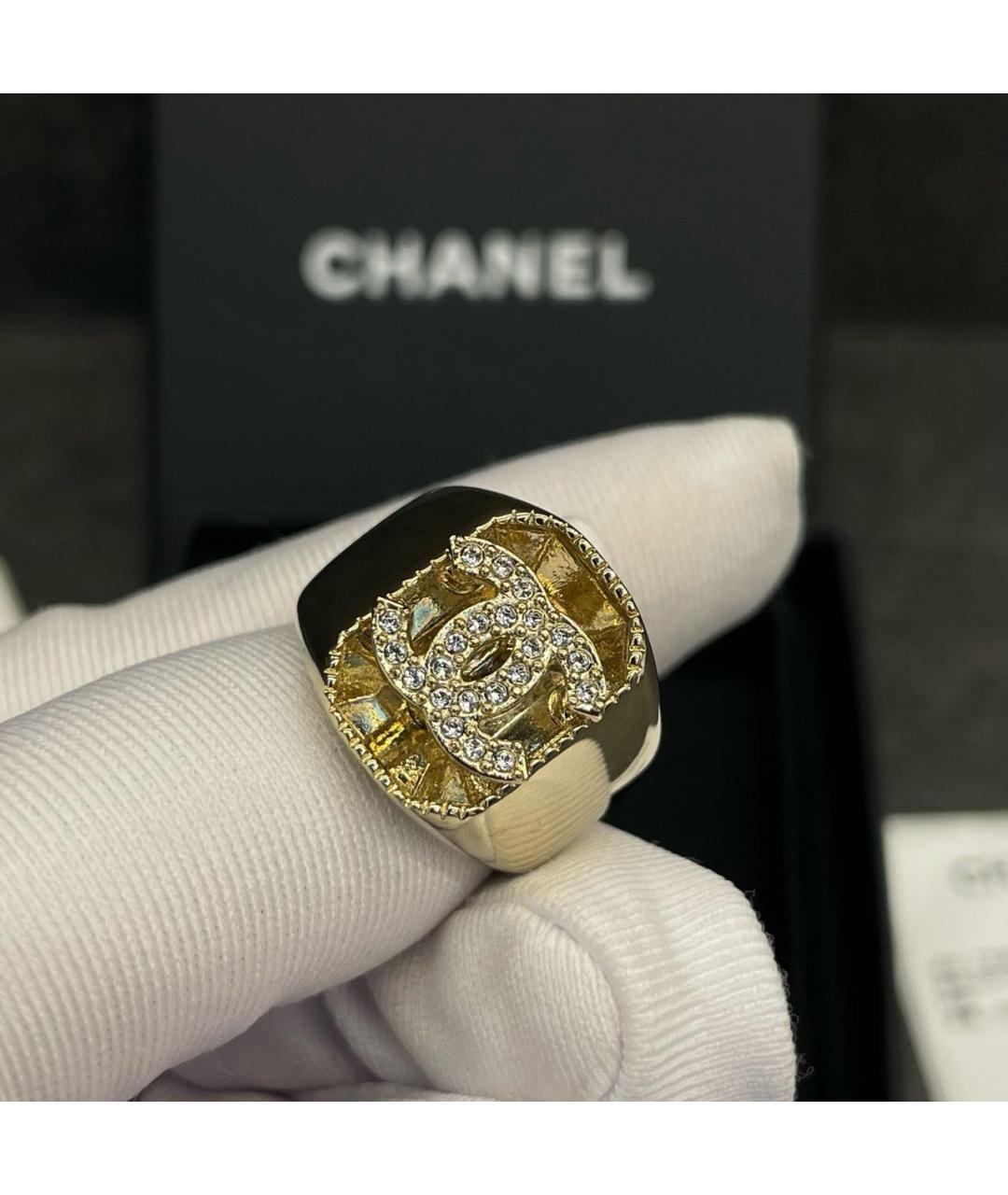 CHANEL Золотое металлическое кольцо, фото 9