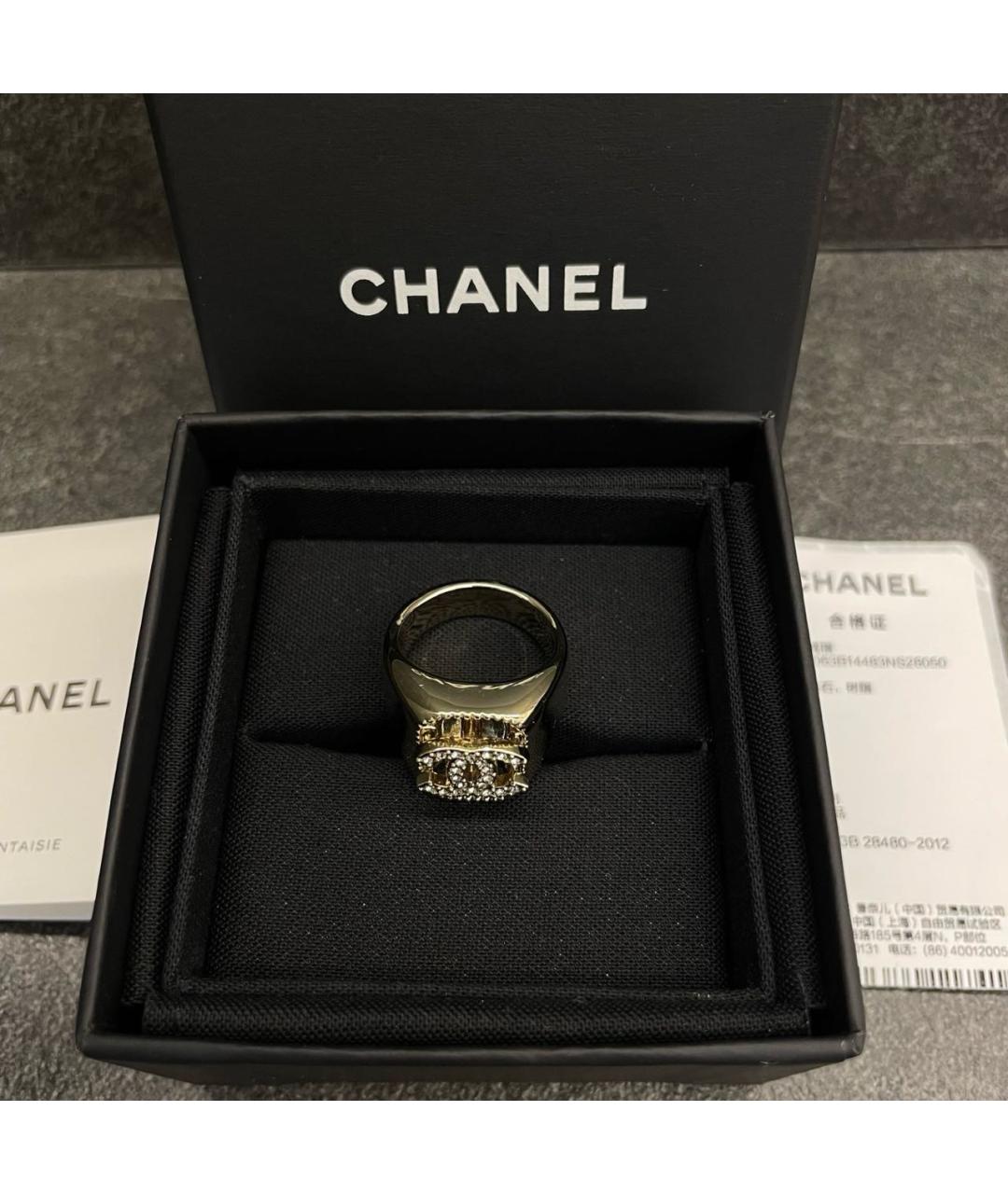 CHANEL Золотое металлическое кольцо, фото 2