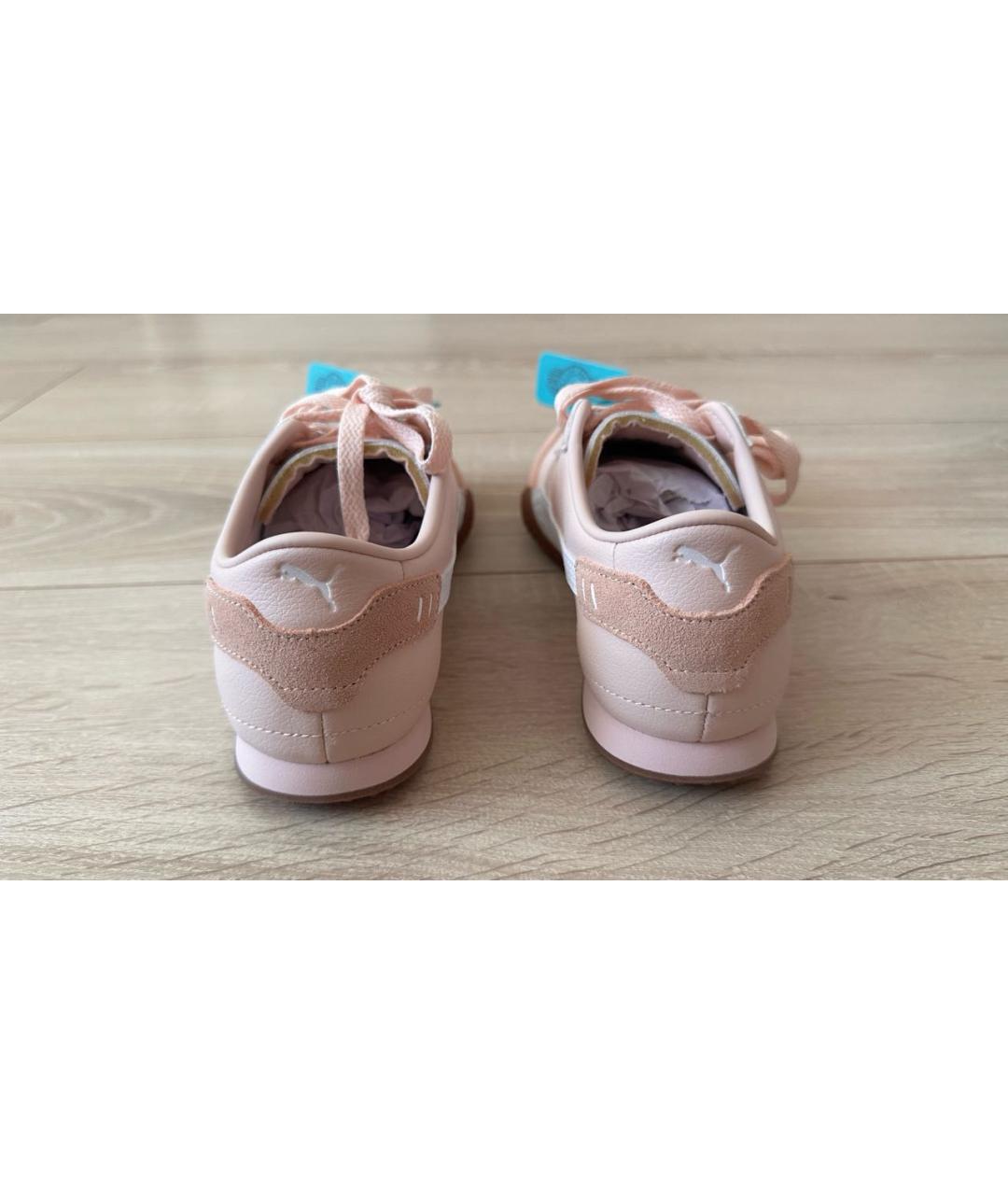 PUMA Розовые кеды из искусственной кожи, фото 4