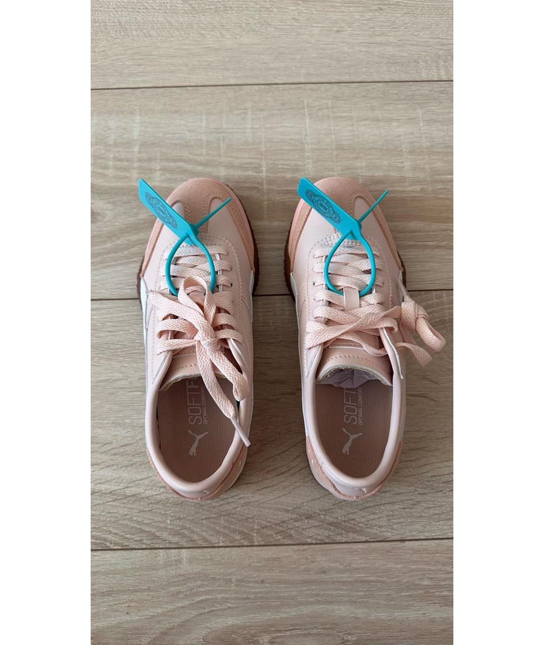 PUMA Розовые кеды из искусственной кожи, фото 3