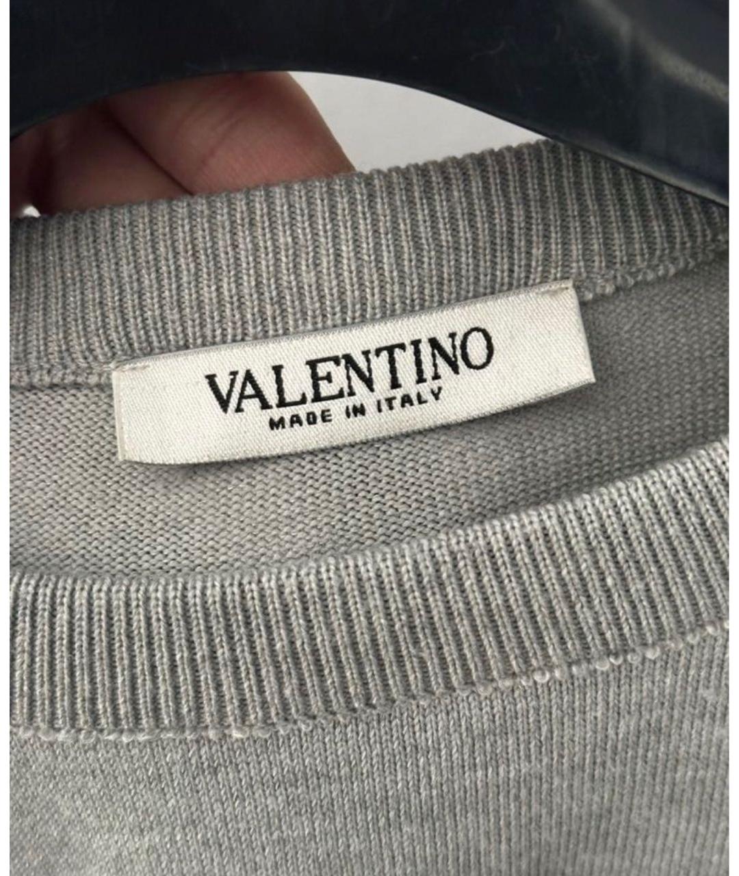 VALENTINO Антрацитовый хлопковый джемпер / свитер, фото 5