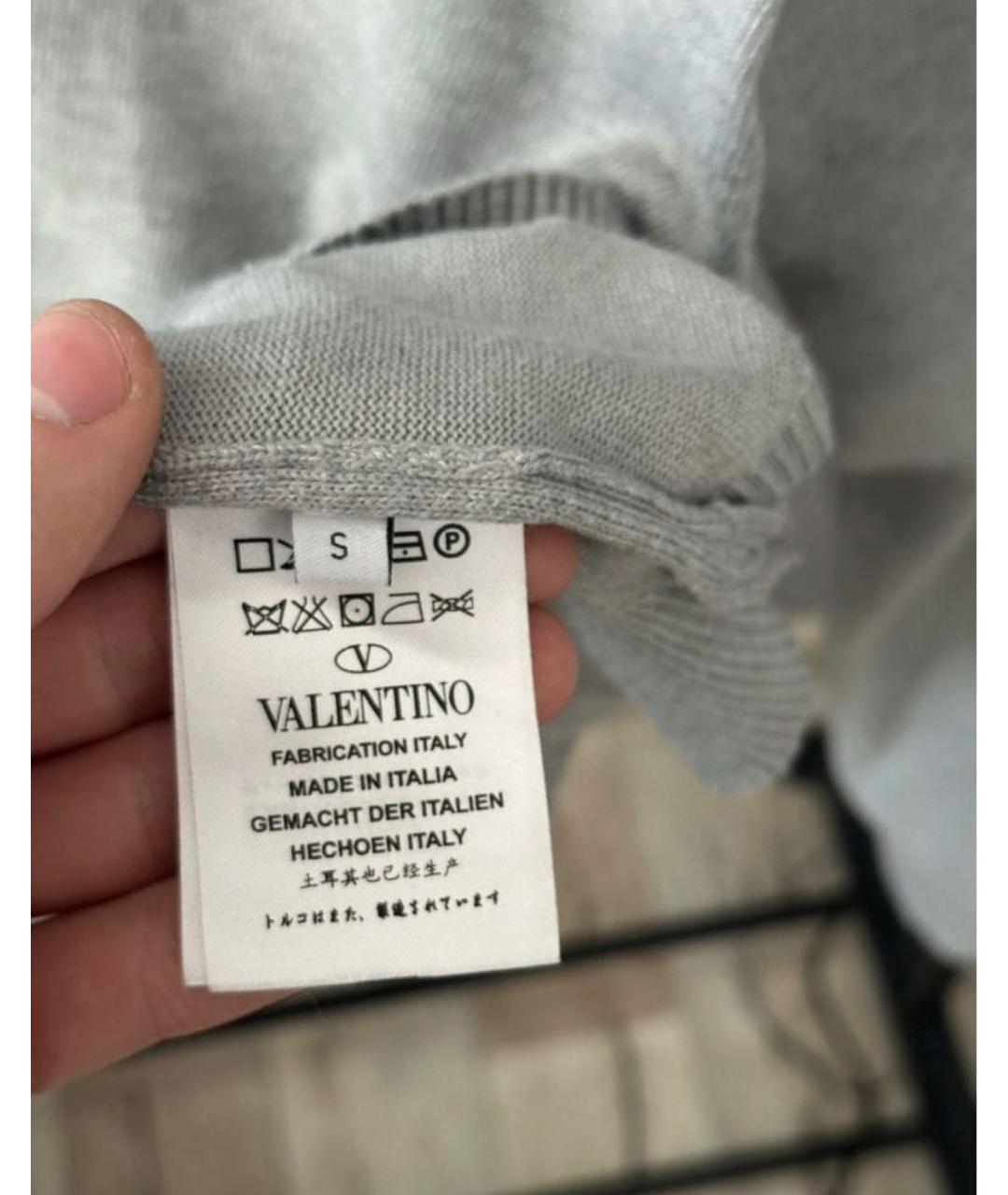 VALENTINO Антрацитовый хлопковый джемпер / свитер, фото 6