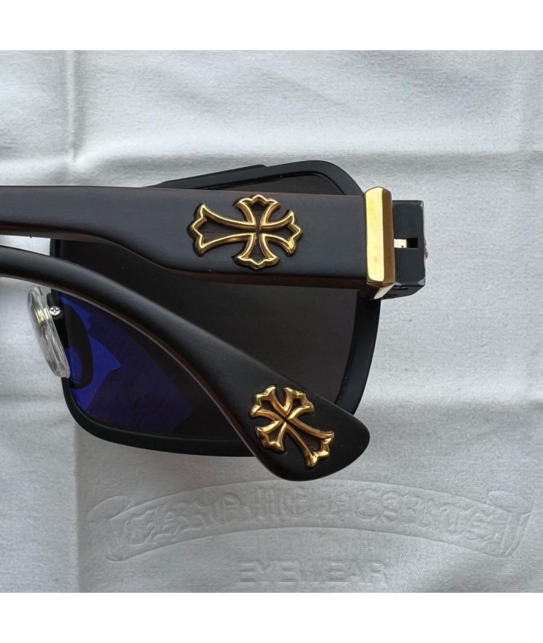 CHROME HEARTS Черные деревянные солнцезащитные очки, фото 6