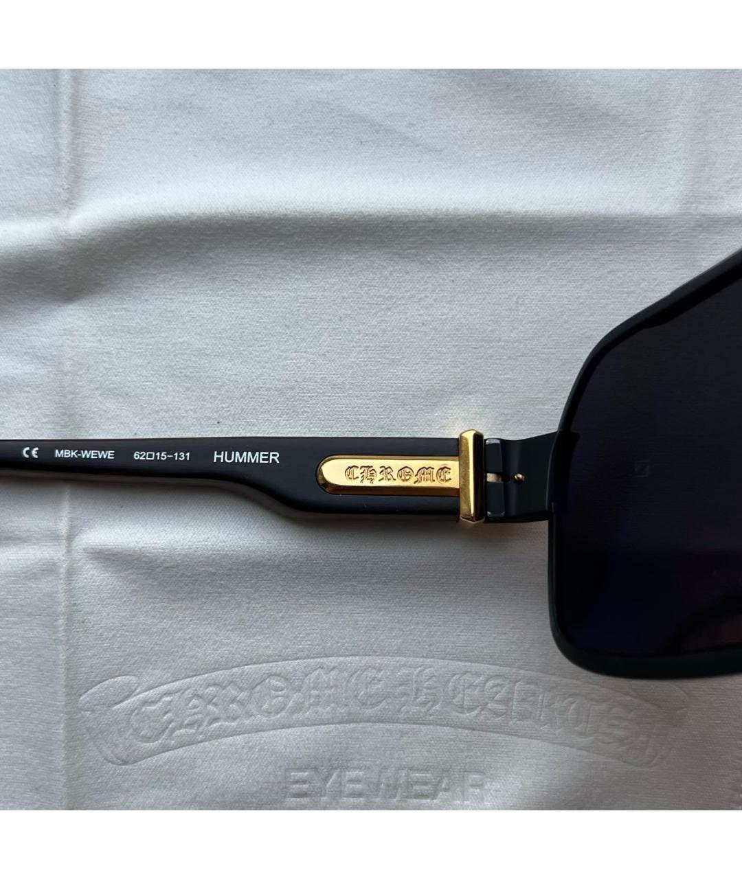 CHROME HEARTS Черные деревянные солнцезащитные очки, фото 4