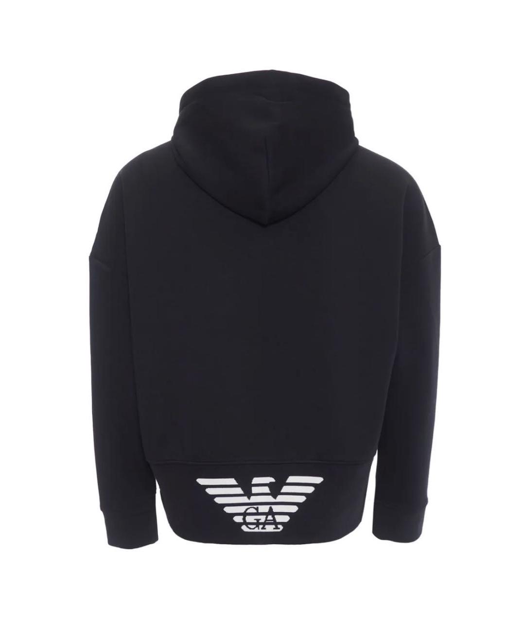 EMPORIO ARMANI Темно-синяя хлопковая спортивная куртка, фото 2