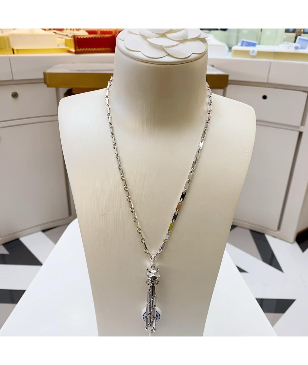 CARTIER Серебряное колье из белого золота, фото 6