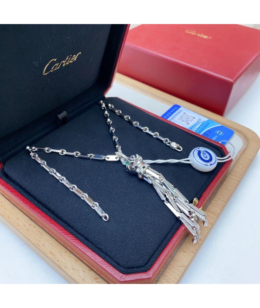 CARTIER Серебряное колье из белого золота, фото 7