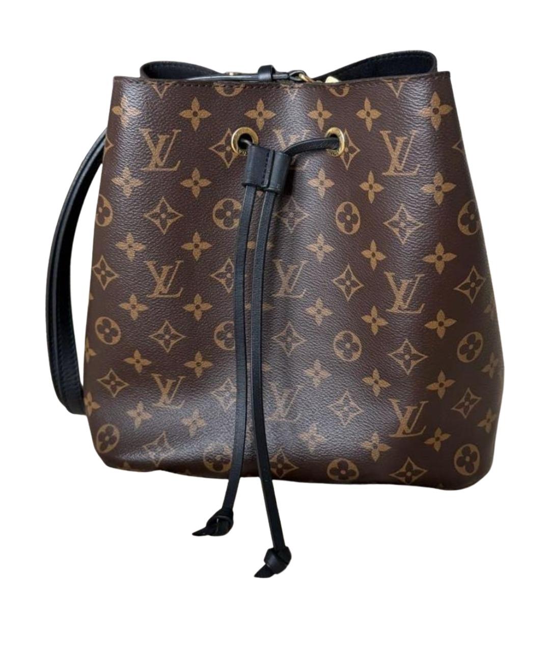 LOUIS VUITTON Коричневая кожаная сумка через плечо, фото 1