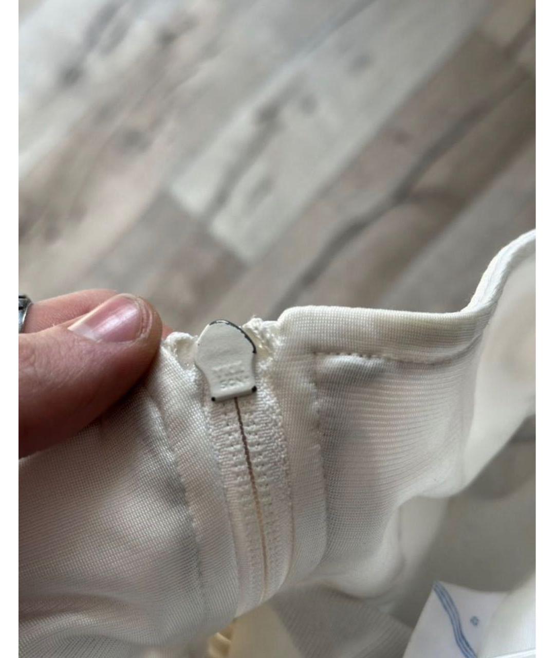 ADIDAS Белая хлопковая спортивная куртка, фото 4