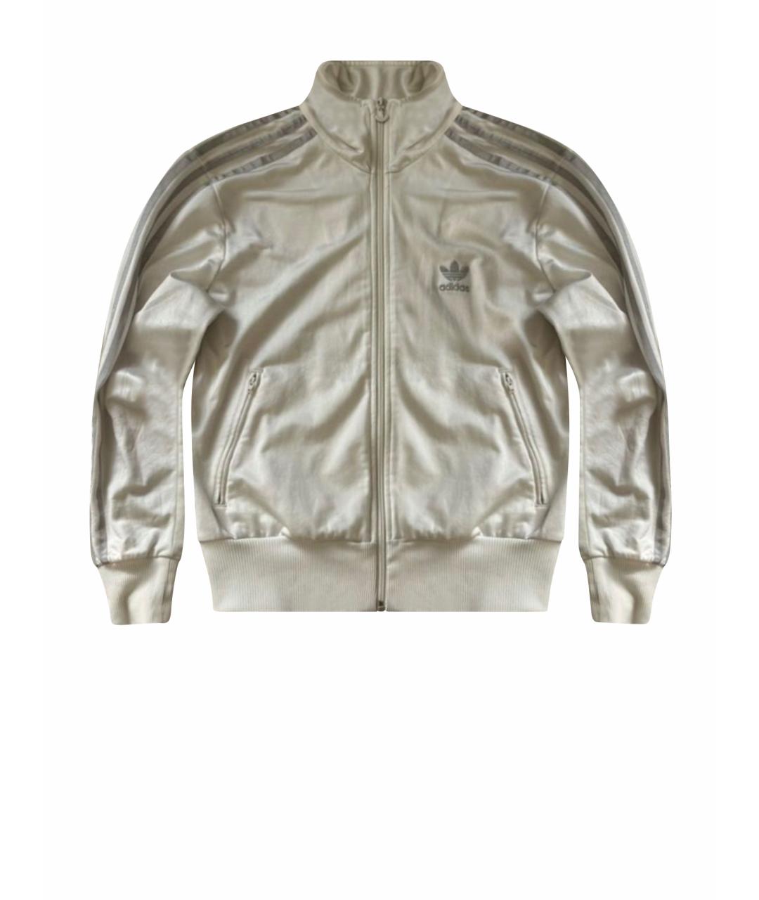 ADIDAS Белая хлопковая спортивная куртка, фото 1