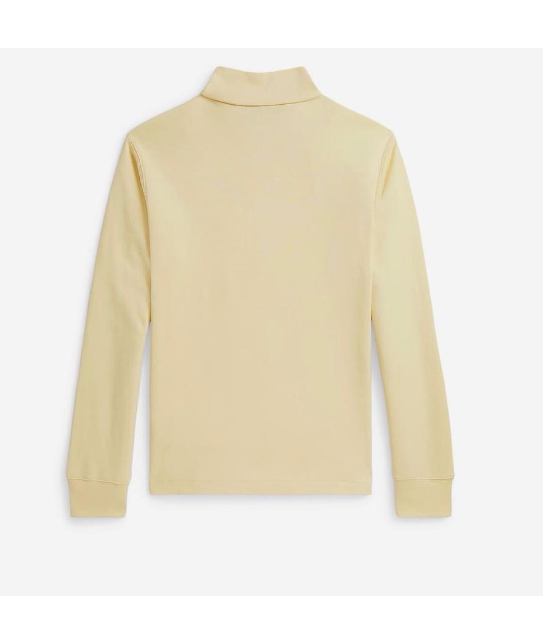 POLO RALPH LAUREN Желтый хлопковый джемпер / свитер, фото 2