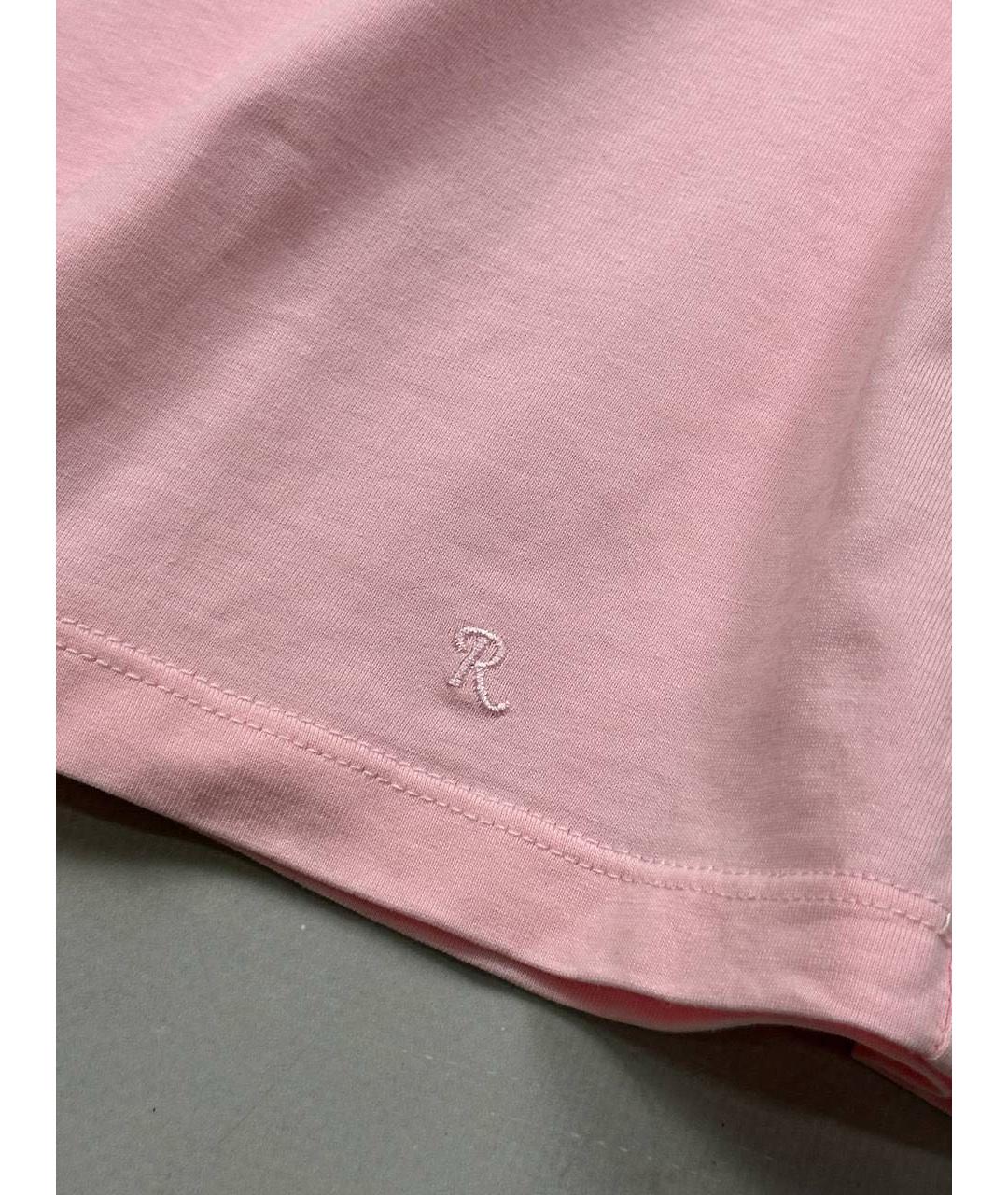 RAF SIMONS Розовая хлопковая футболка, фото 6