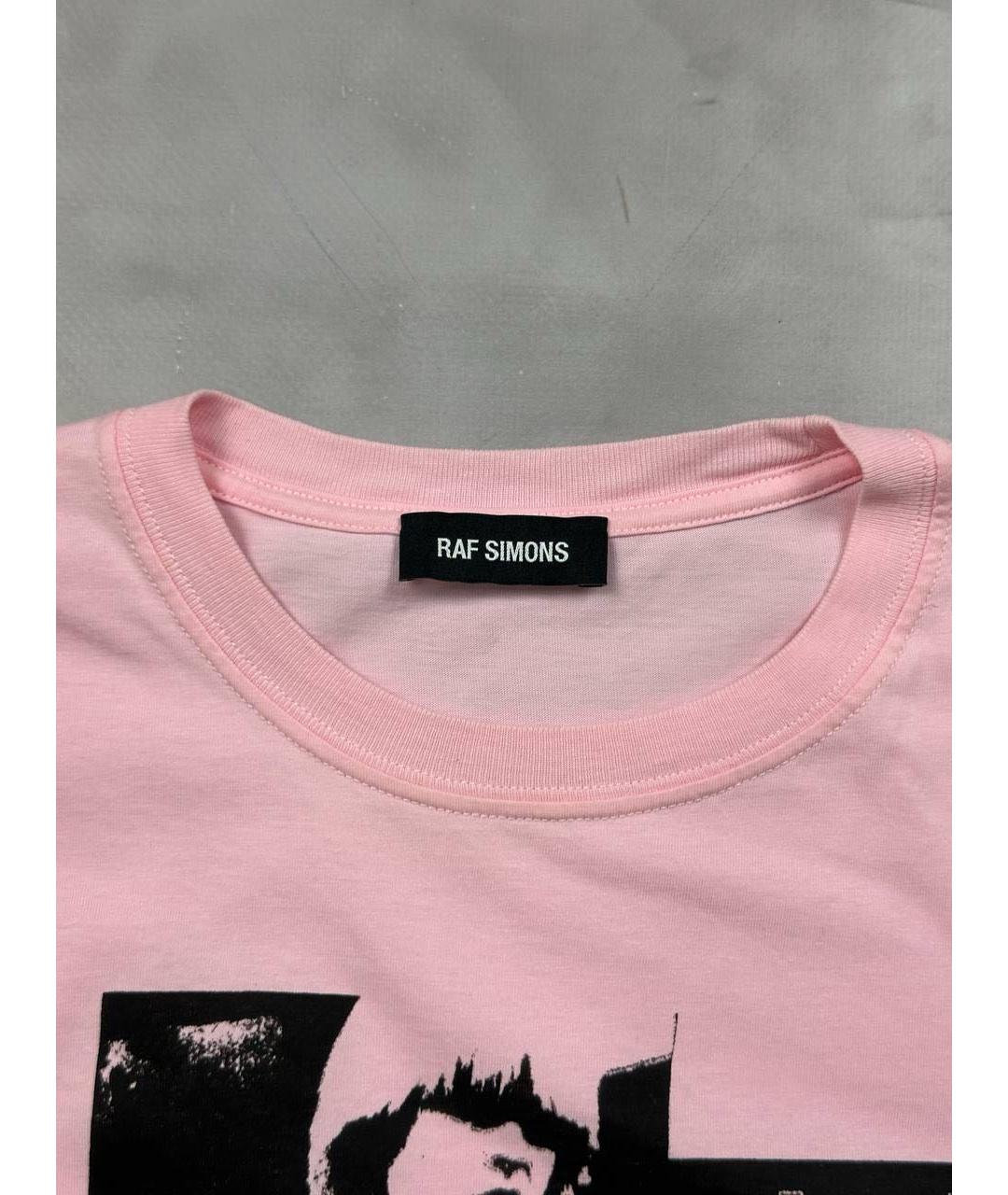 RAF SIMONS Розовая хлопковая футболка, фото 5