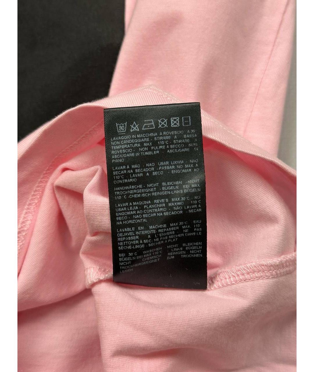 RAF SIMONS Розовая хлопковая футболка, фото 8