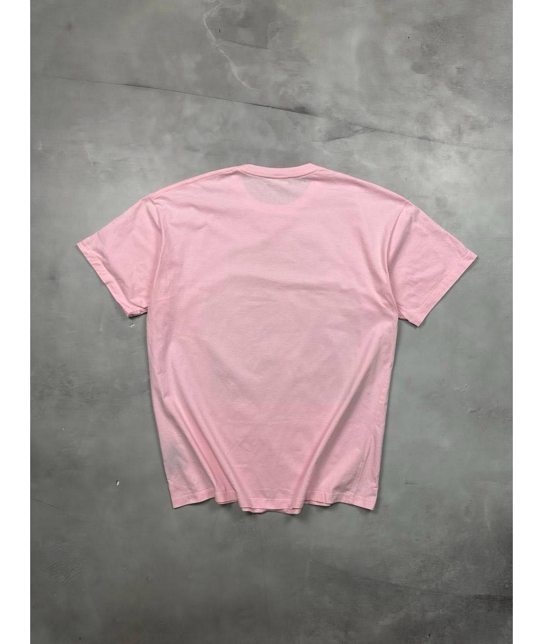 RAF SIMONS Розовая хлопковая футболка, фото 3