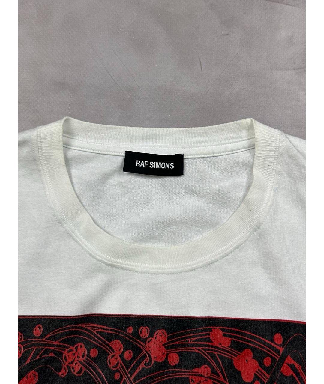 RAF SIMONS Белая хлопковая футболка, фото 5