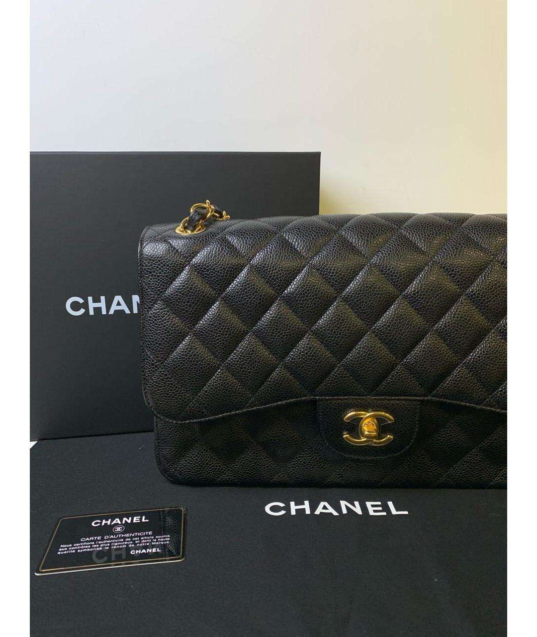 CHANEL Черная кожаная сумка через плечо, фото 2