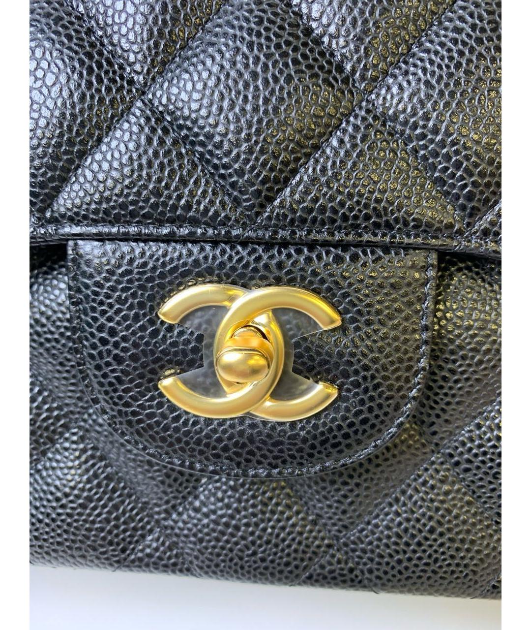 CHANEL Черная кожаная сумка через плечо, фото 6