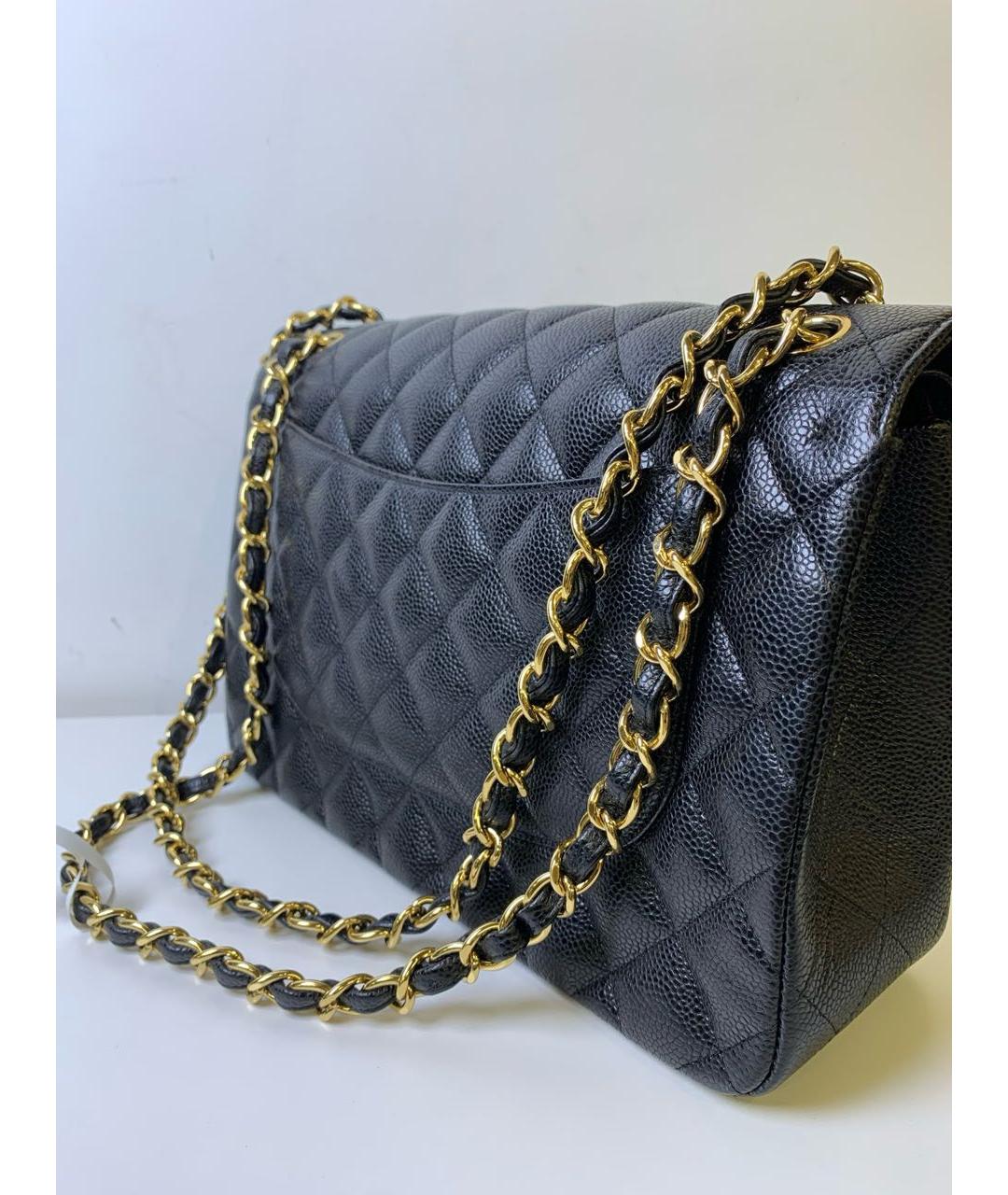 CHANEL Черная кожаная сумка через плечо, фото 8