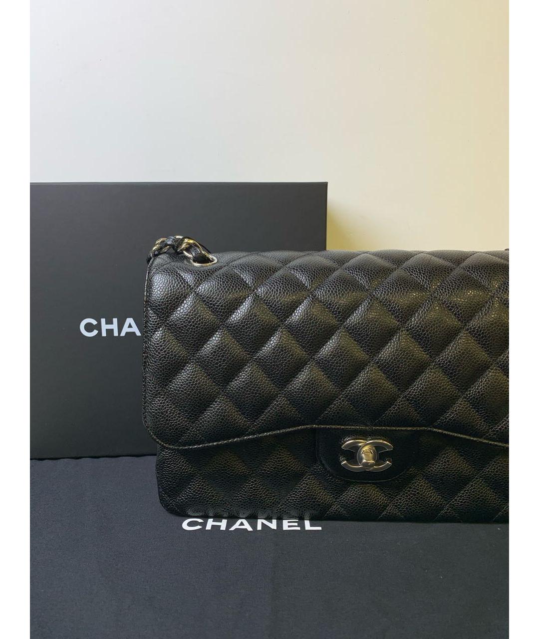 CHANEL Черная кожаная сумка через плечо, фото 8