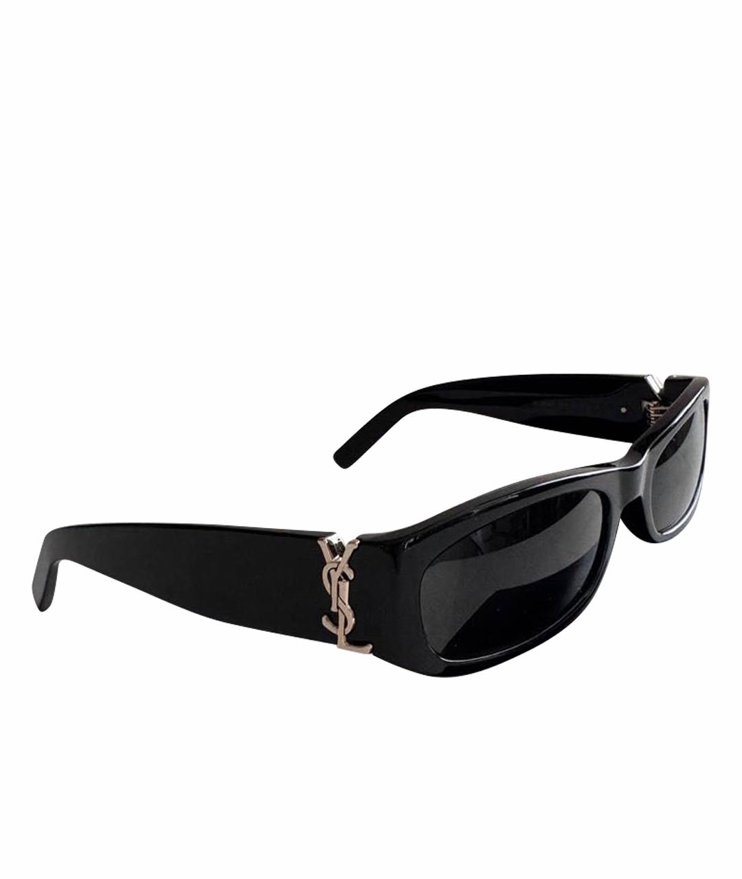 SAINT LAURENT Черные пластиковые солнцезащитные очки, фото 1