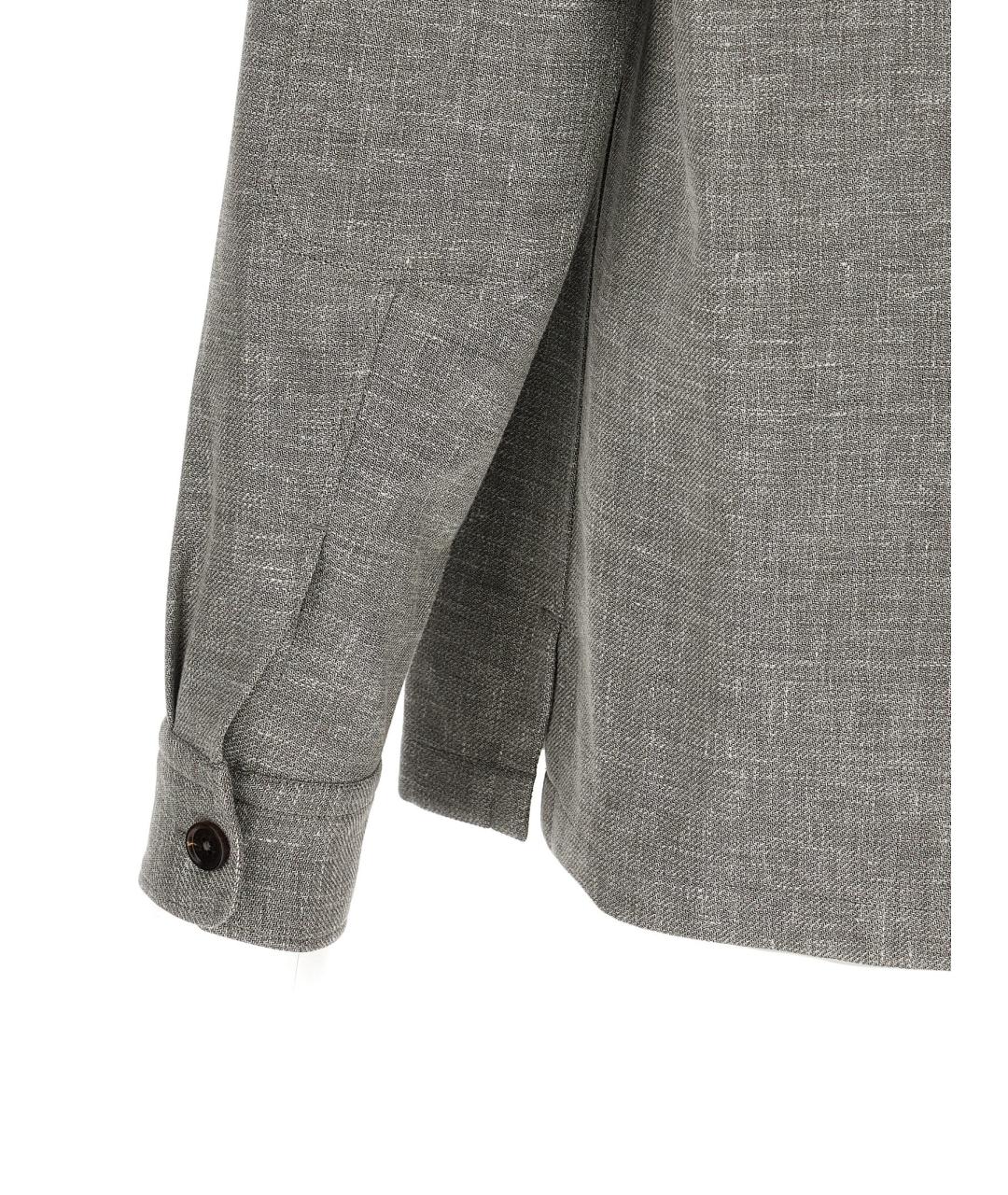 ZEGNA Бежевая кэжуал рубашка, фото 4