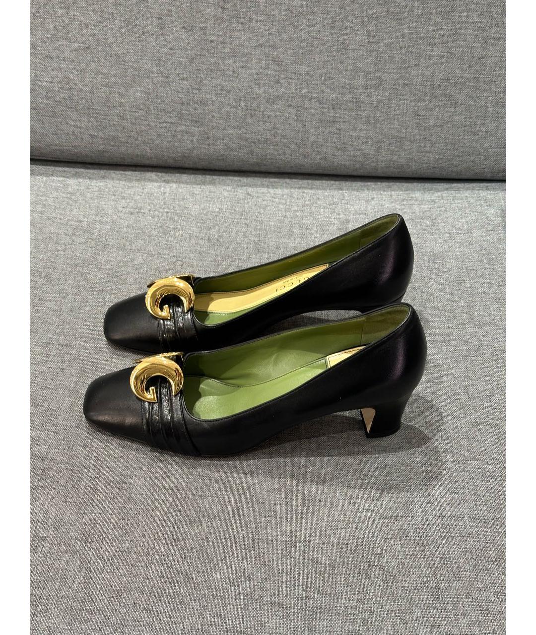 GUCCI Черные кожаные туфли, фото 2