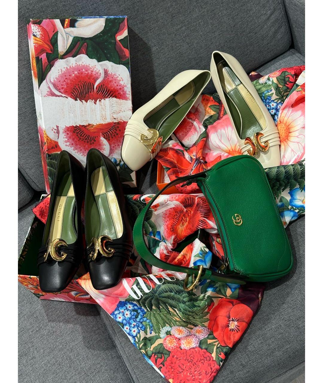 GUCCI Черные кожаные туфли, фото 8