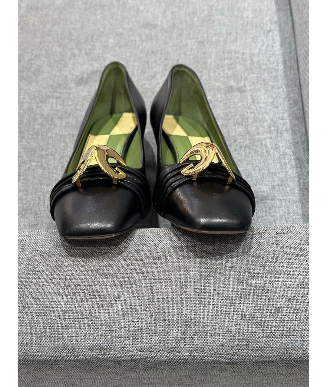 GUCCI Черные кожаные туфли, фото 6