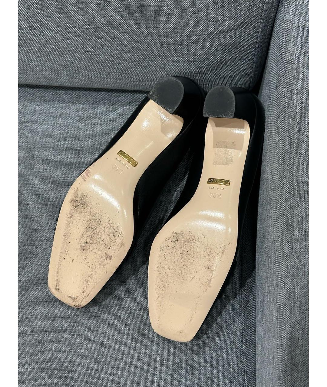 GUCCI Черные кожаные туфли, фото 7